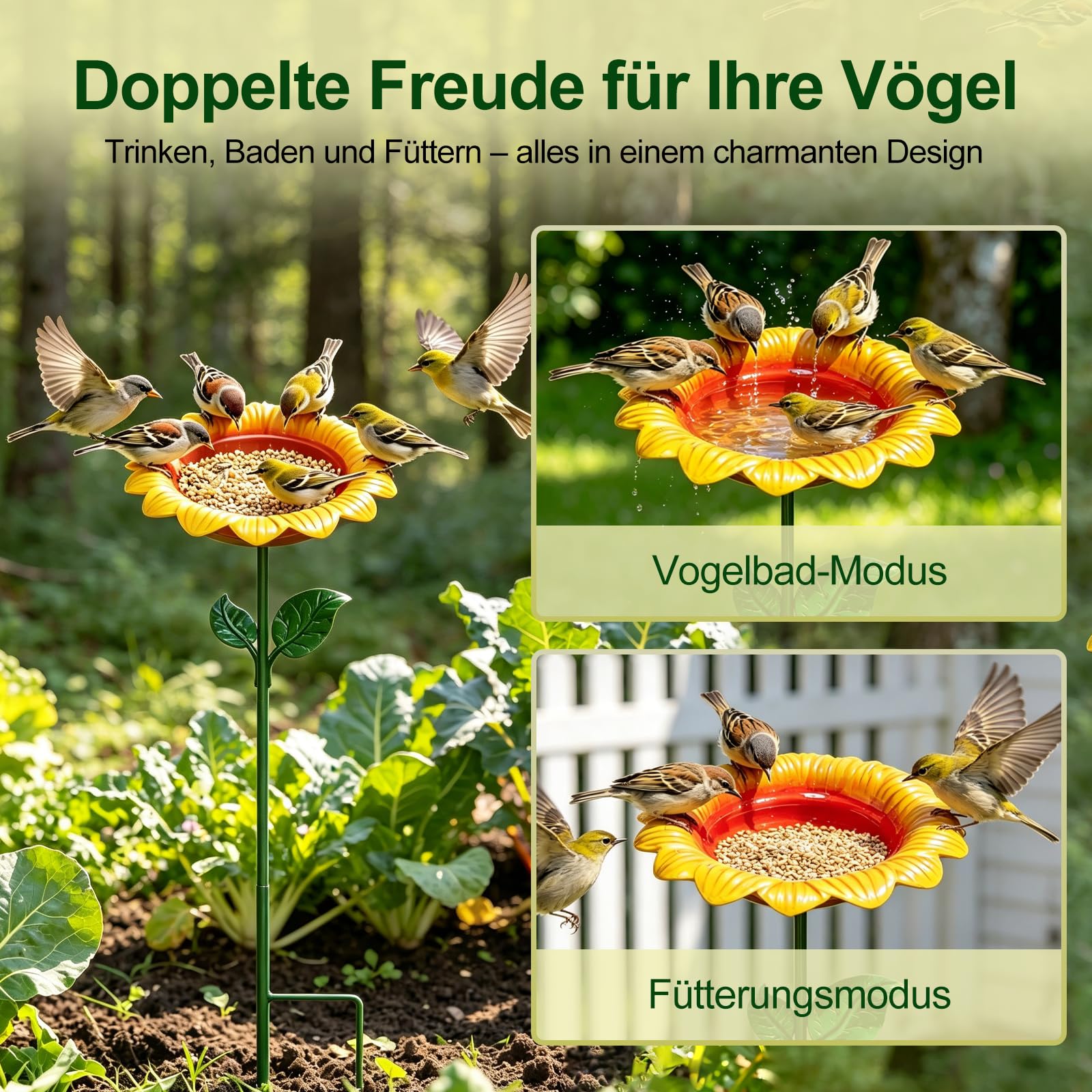 Vogeltränke Stehend Metall, vogeltränke stehend für Garten | Vogeltränke Winterfest, Vogelbad Garten Stehend, Vogeltränke Garten Wassergetränke für Vögel und Schmetterlinge