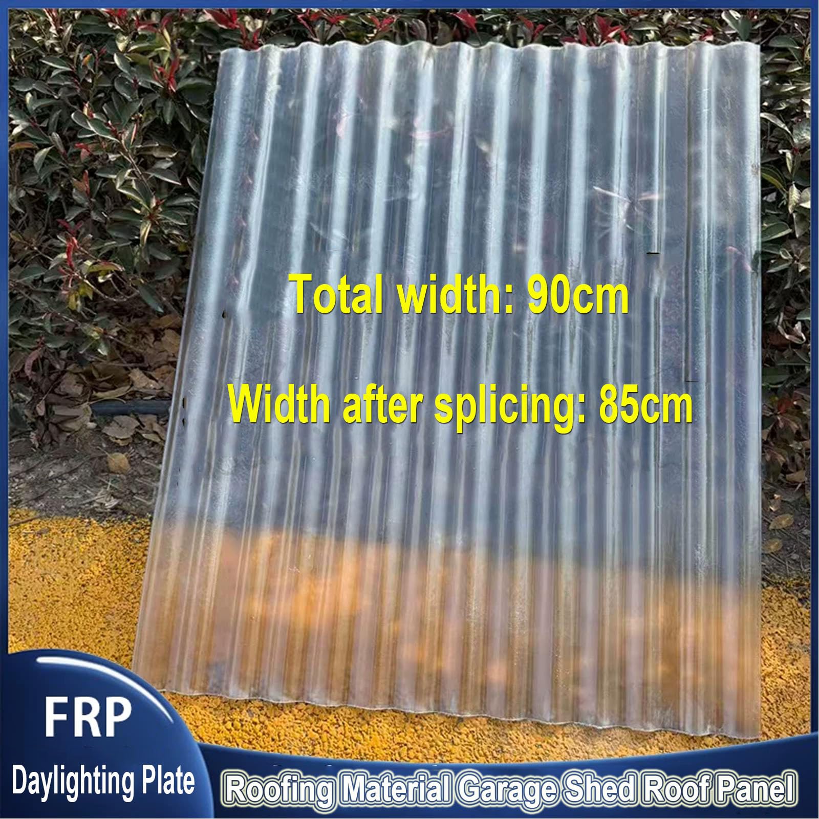 1.5mm Hojas De Techo Corrugado,2/4/5/8/10/13/15/20pcs Panel Para Tejado Transparente,Placa De Iluminación Natural De Fibra De Vidrio,Chapa Ondulada Para Invernaderos (0.9×1.1m,4pcs)