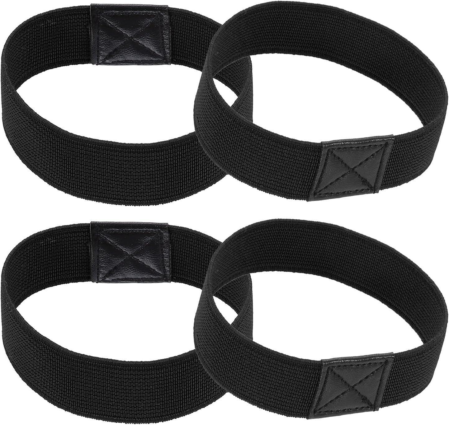 sourcing map 2Pairs High Heels Shoe Straps, Detachable Elastic Anti-Loose Shoe Band for Women High Heels Sandals Slippers, Black