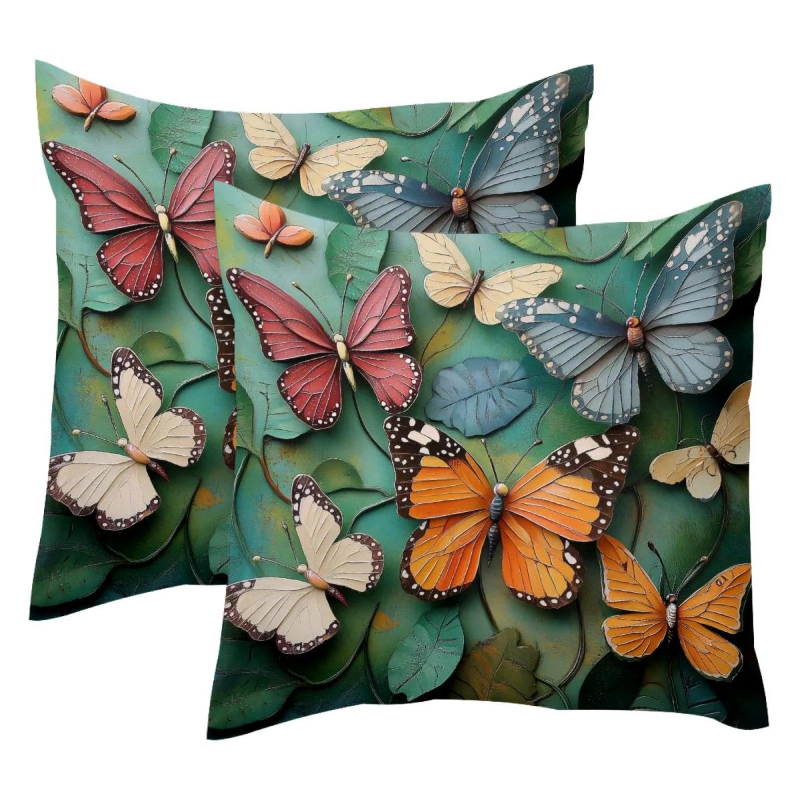 Housse de coussin double face velours 50x50 vert anti-plis