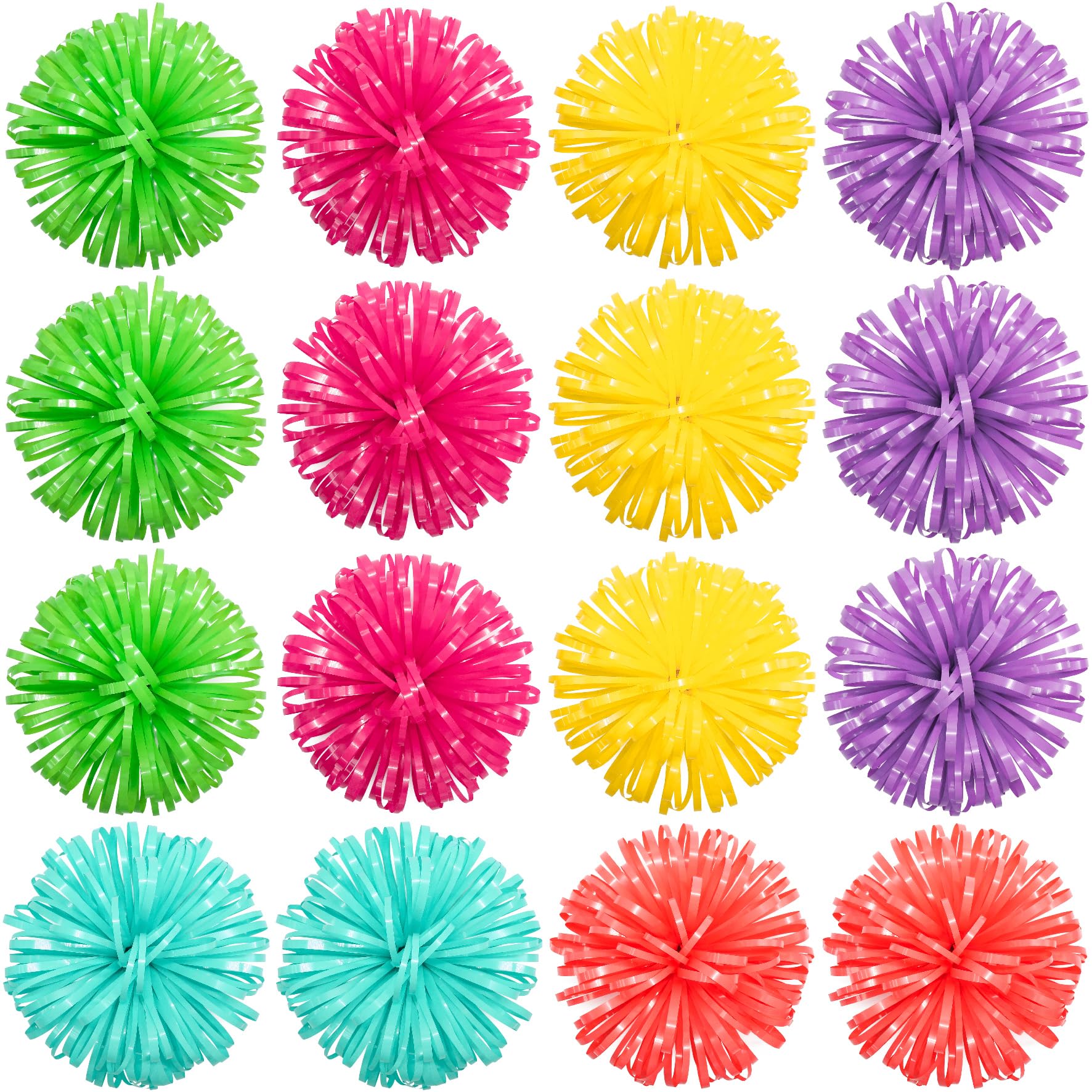 CT CRAFT LLC 7" * 16 Count Self-Adhesive Foutain Bows Gift Wrap Accessory -Pink/Blue/Green/Yellow/Orange/Purple for Gift wrapping Holiday Christmas