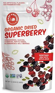 Made in Nature Organic Superberry Fruit Fusion Trail Mix, 24oz - Gluten-Free, Non-GMO Dried Fruit Snack