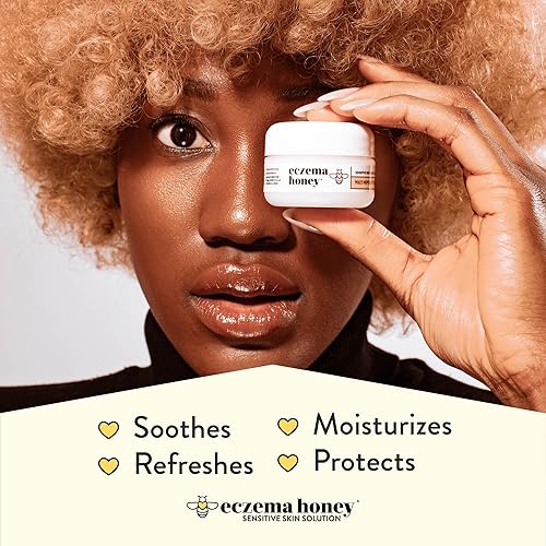 Miniatura 7 de ECZEMA HONEY Crema de ojos multipéptido y suero facial nutritivo - Paquete para pieles sensibles y secas - Libre de crueldad