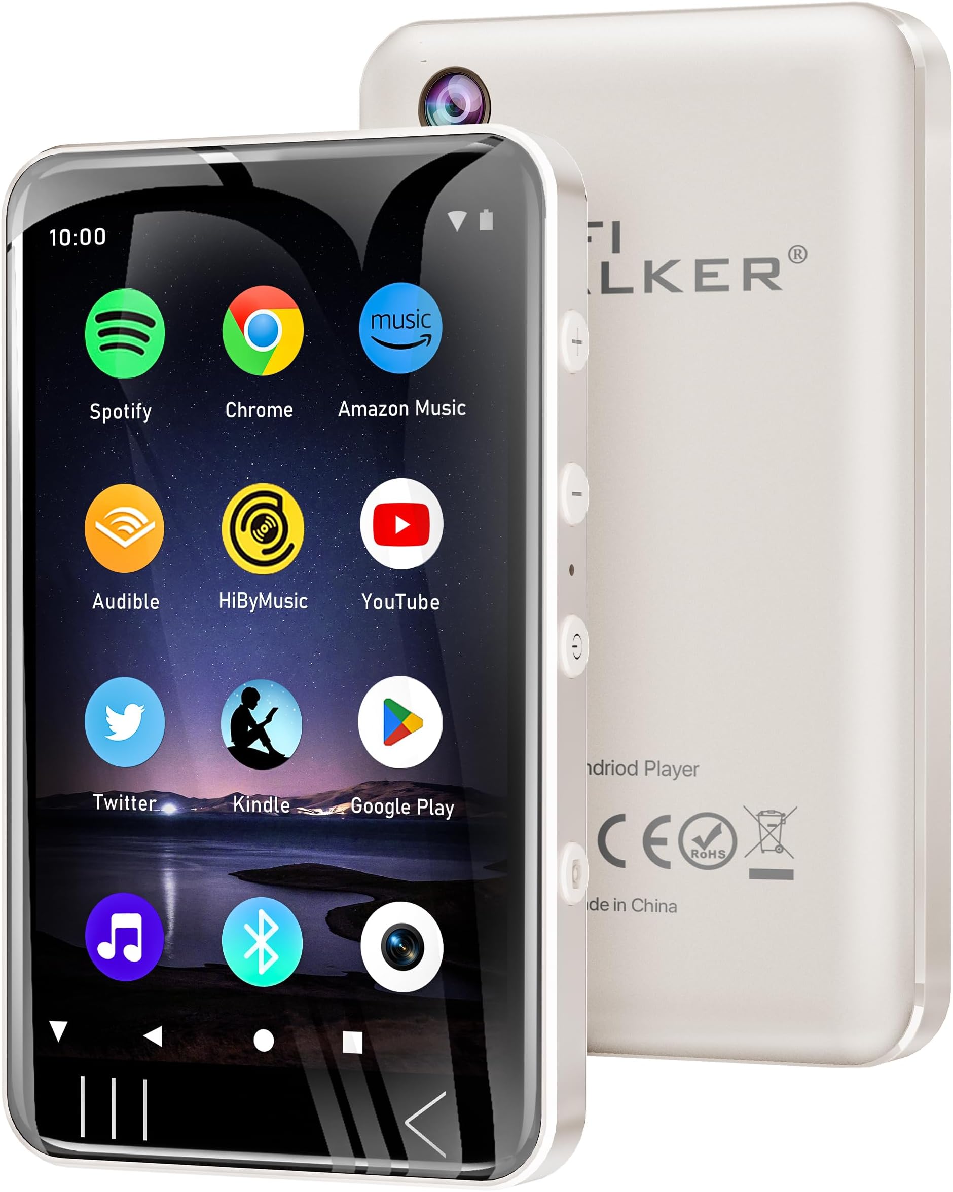 HIFI WALKER G7 MP3 Player with Bluetooth and WiFi- MP4 Player with Spotify and Camera, Android MP3 Player, Touchscreen 144GB MP4 Music Player with Speaker,Support YouTube, Audible