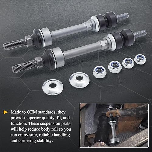 Miniatura 5 de Kit de extremo de enlace de extremo de barra estabilizadora delantera de aleación de zinc y níquel para Ford F-150 4WD 2006-2008 Lincoln Mark LT 4WD