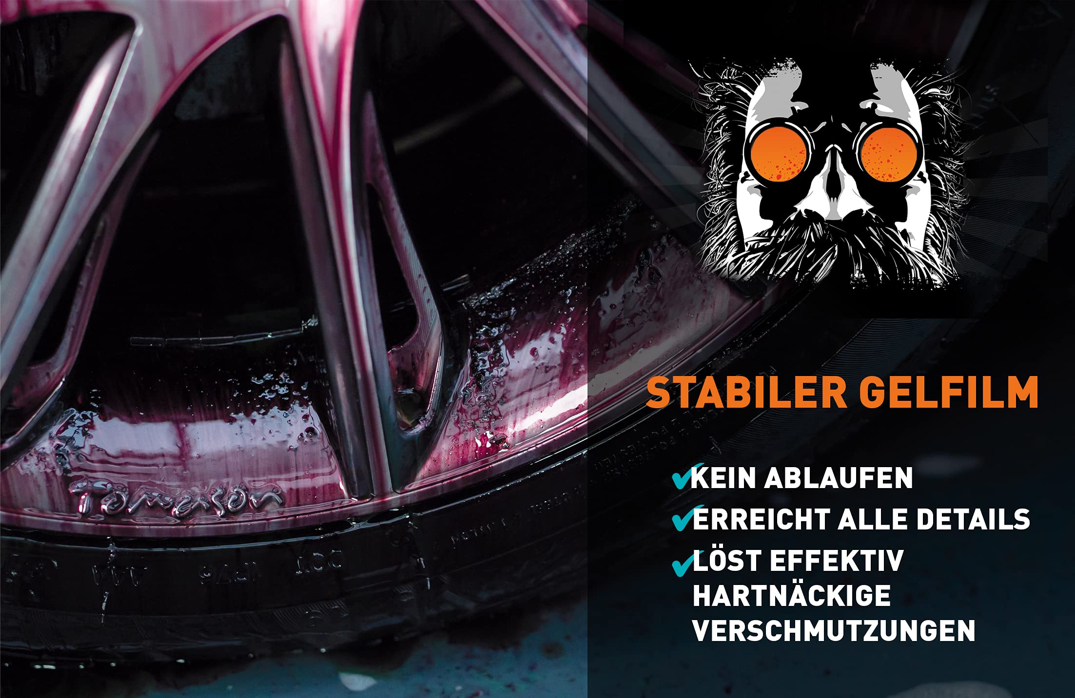 NIGRIN MAD DOCs Felgen-Reiniger entfernt selbst kraftvolle Verschmutzungen auf allen polierten, verchromten, matten Stahl- und Leichtmetallfelgen, selbstaktiv, materialschonend, Nachfüllpack, 3 Liter