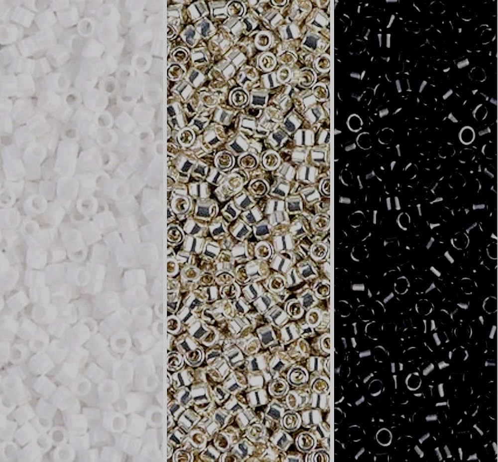 MIKESUKE　11枚 DB0035 11/0 Miyuki Galvanized Silver Delica Seed Beads, 5