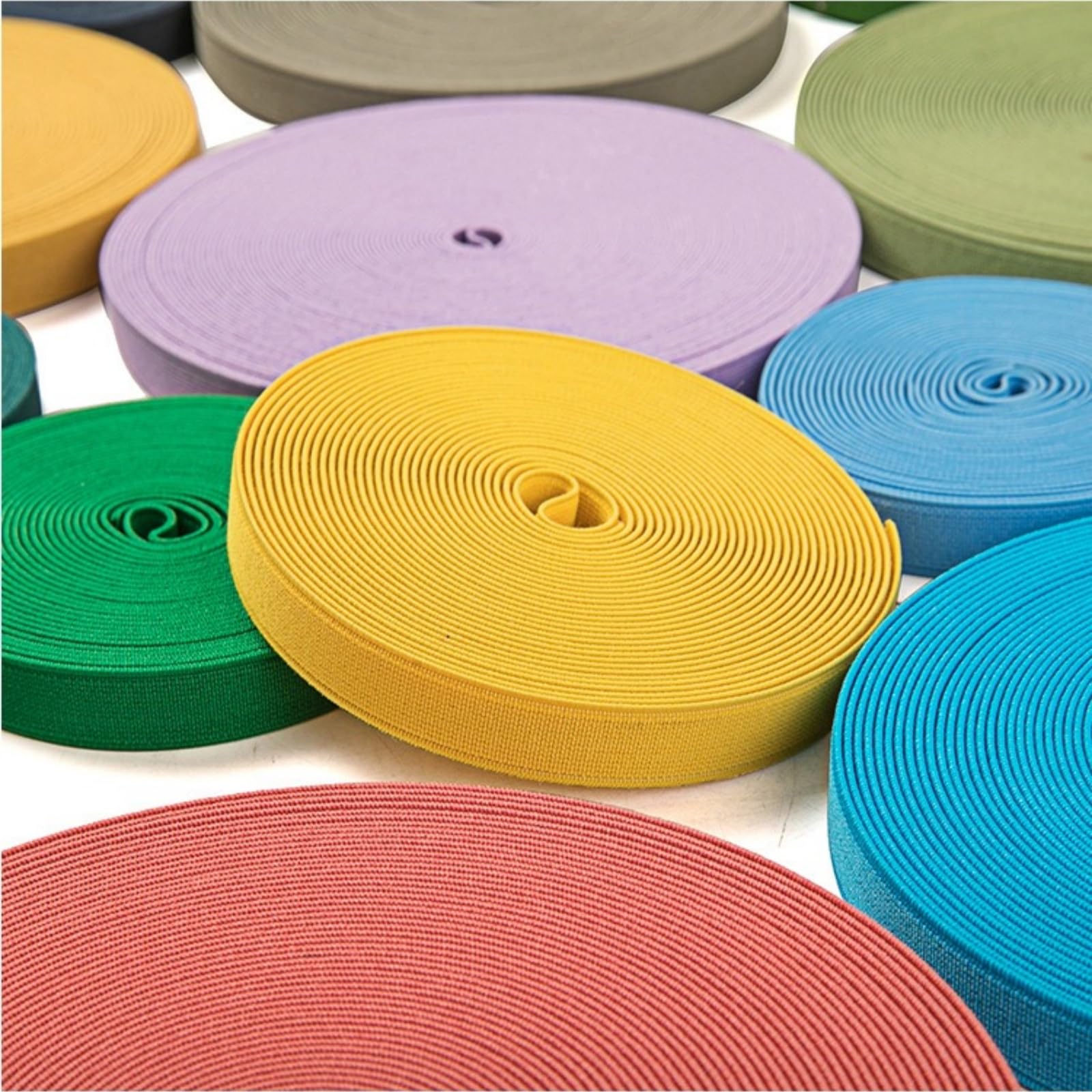 1 pieza de 30 m de largo y 2,5 a 4 cm de ancho, banda elástica, banda de cinturón, banda elástica plana, accesorio de vestir, ideal para costura, ropa y bricolaje (azul
