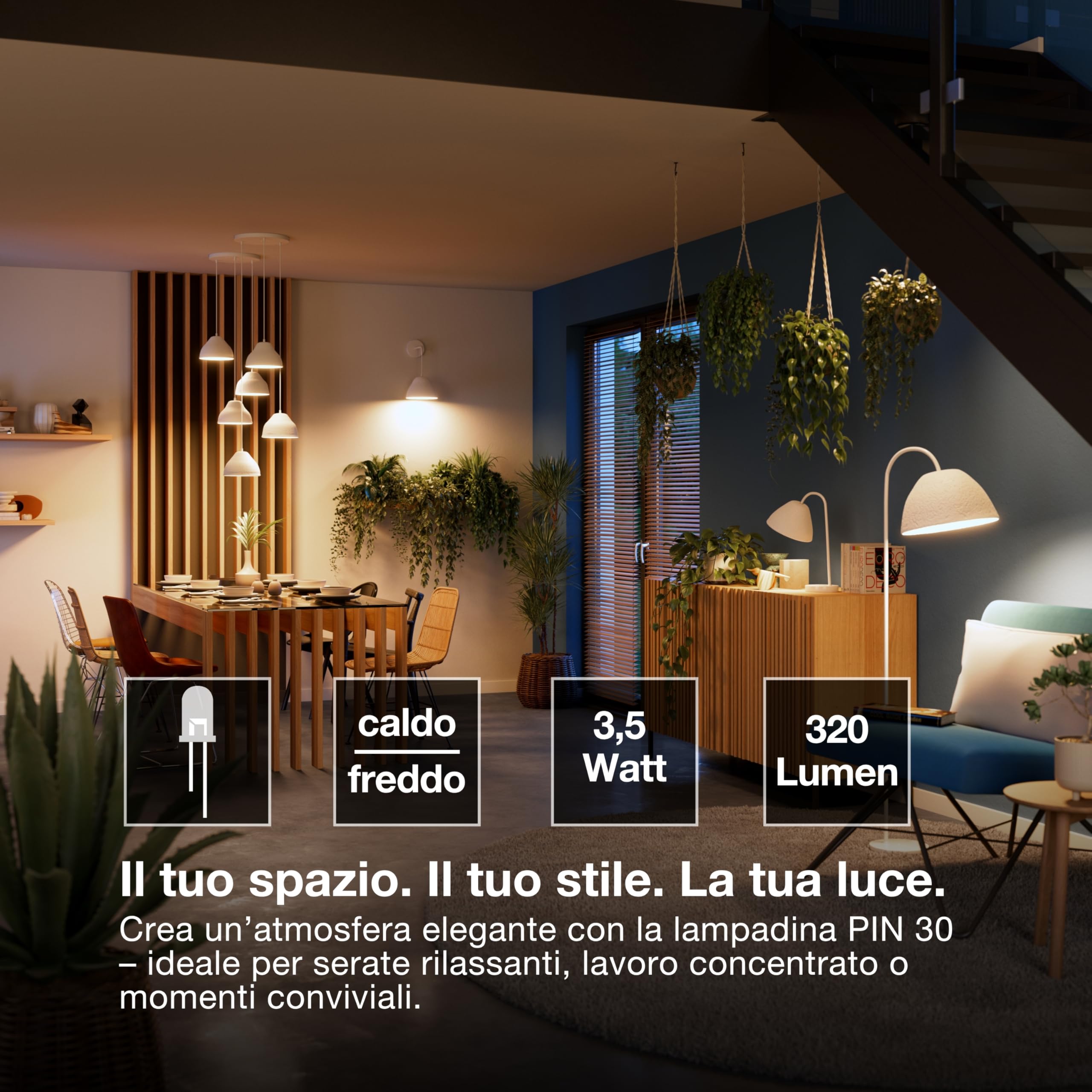 OSRAM Smart+ WiFi PIN G9 3,5W 827, bianco sintonizzabile 2700-6500K, 320 lm, 20.000 ore, compatibile con Alexa e Google,5-Pack