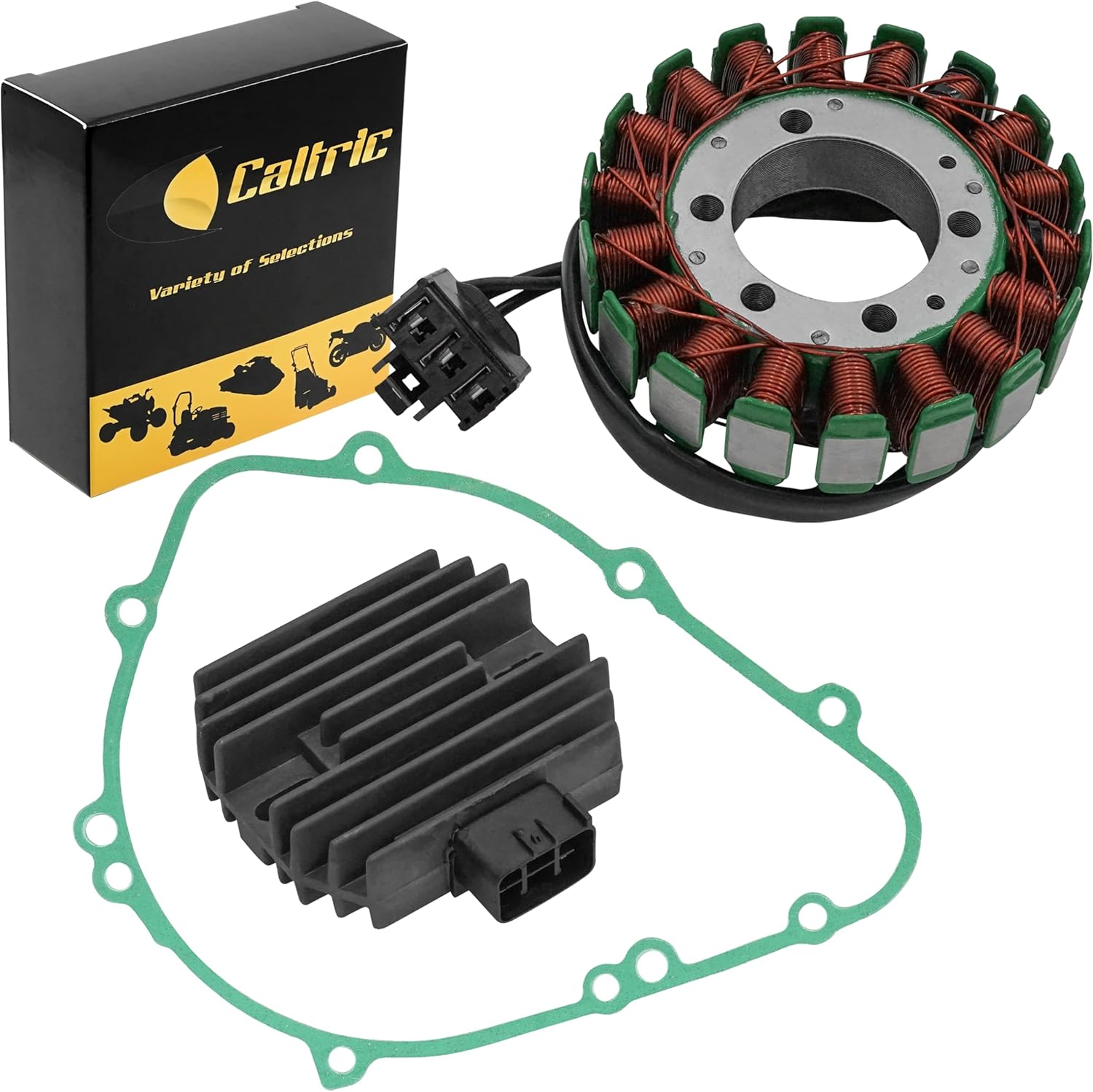 Caltric Stator Regulator Rectifier Gasket Compatible with Kawasaki Ninja 1000 Zx1000 G H M Abs 2011-2013