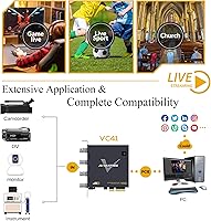 Vista 6 de AVMATRIX Tarjeta de captura PCIE para PC, 4CH SDI con latencia ultra baja 1080P60 para transmisión en vivo multicanal, videoconferencia, educación