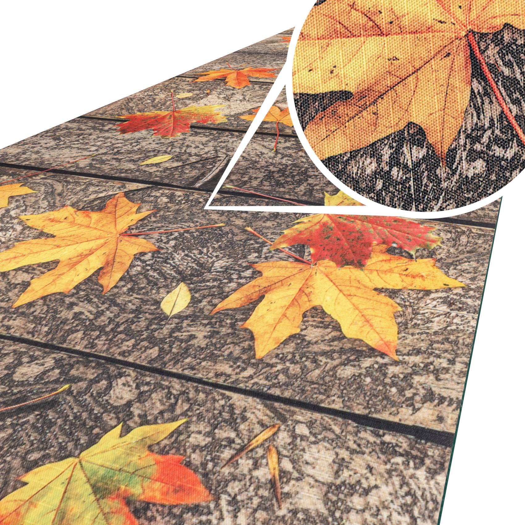 ANRO Küchenteppich Küchenläufer Teppich Läufer Küche abwischbar rutschfest Design Herbst 280 x 52cm
