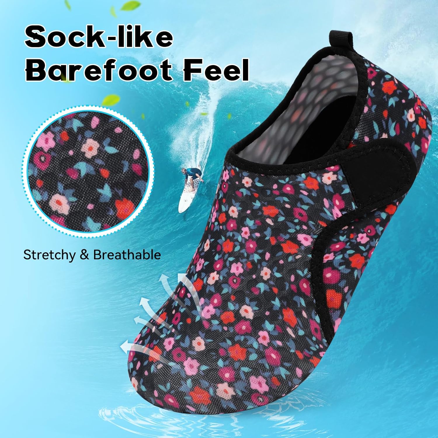 Scurtain Barefoot Water Shoes for Women Men Beach Swim Aqua Socks Summer Quick-Dry Sandals Slippers - Image 3