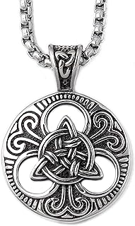 Celtic Triquetra Necklace, Celtic Trinity Knot Charm Amulet Pendant,Celtic Jewelry Gift for Men and Women