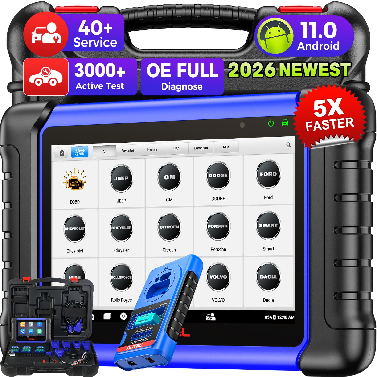 Scanner MaxiIM IM508S PRO w/ $512 PRO Bundle, 2026 Same as IM608 PRO 2/ IM608S II, Enhanced of IM508S IM508, Bidirectional Diagnostic Scan Tool, 3000+ Tests, 40+ Service, All-Sys, OS 11.0, FCA