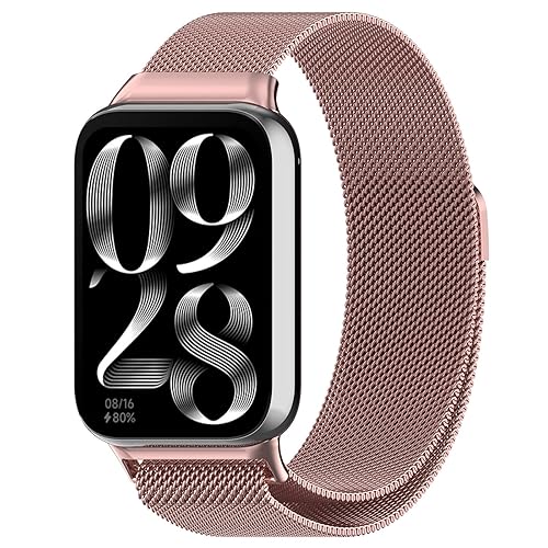 SUGARJAR Metal Bands For Xiaomi Smart Band 9 Pro/Mi Band 8 Pro/Redmi Watch 4,Magnetic Straps for Women and Men