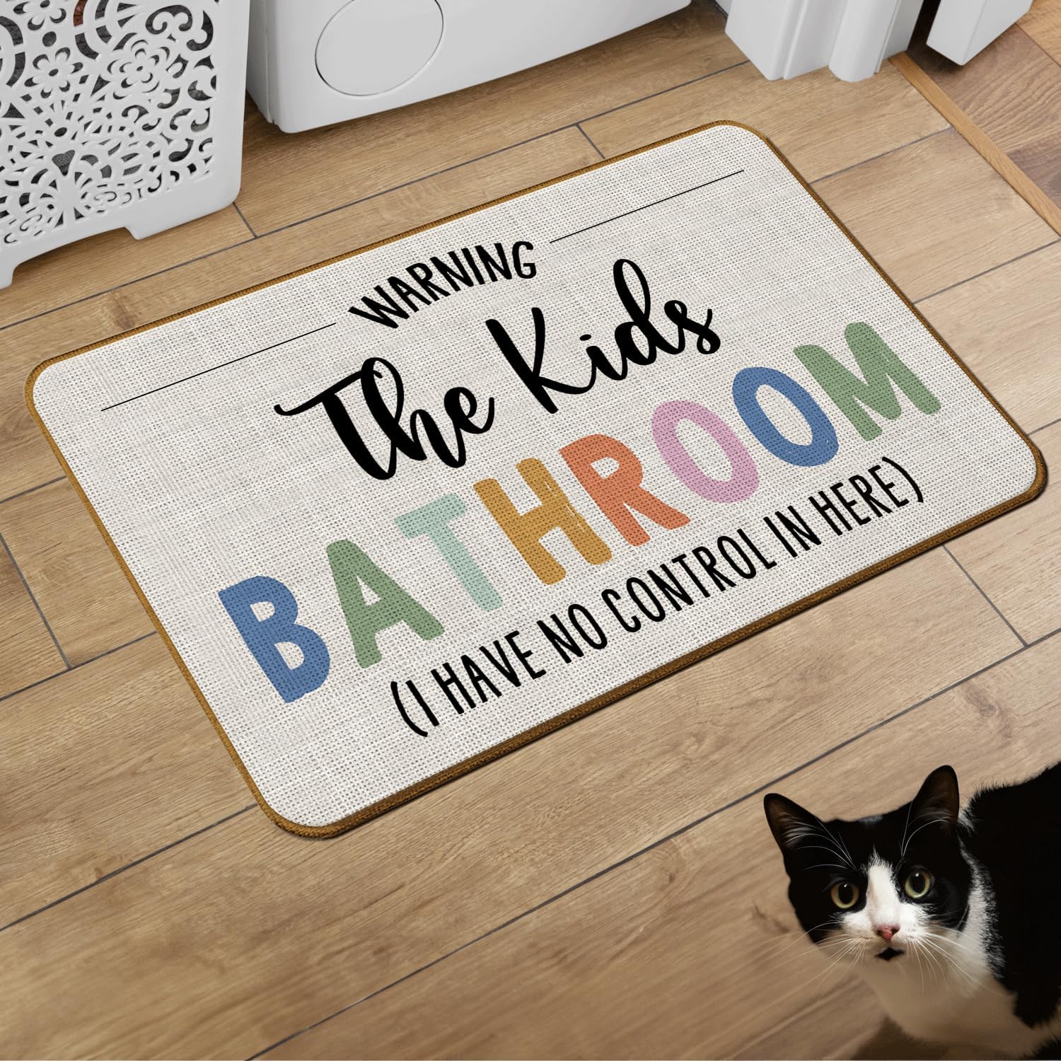 Kids Bathroom Doormat,Bathroom Welcome Mat for Kids, Non-Slip Door Mat for Boys Girls Room Dorm Decor,17x30inch