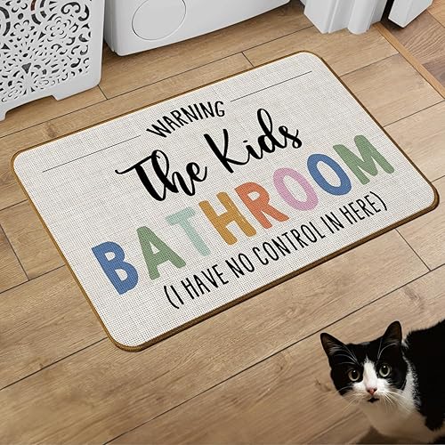 Miniatura 6 de Tapete de baño para niños, tapete de bienvenida para niños, tapete antideslizante para habitación de niños y niñas, decoración de dormitorio, 17 x