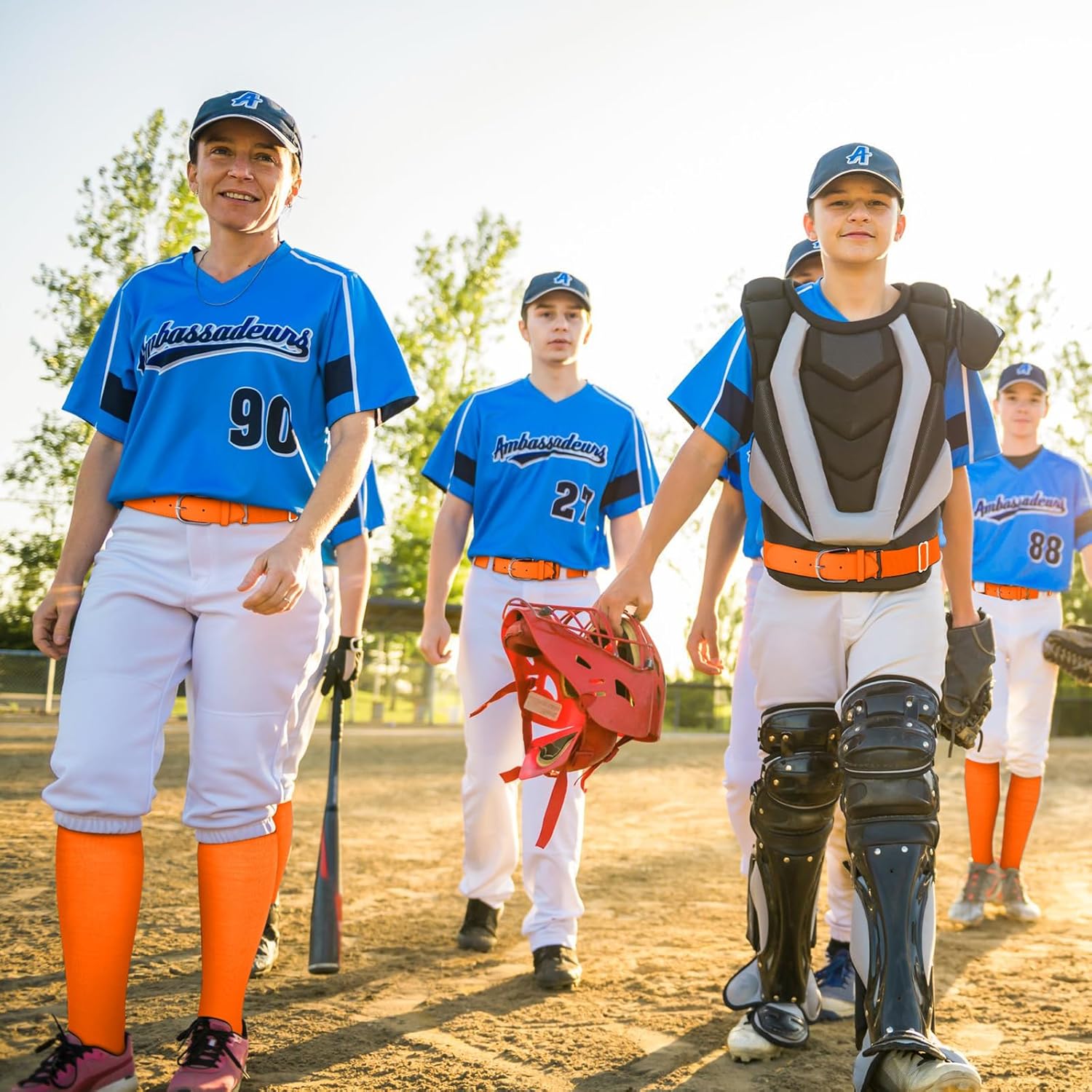 Haysandy Baseball or Softball Sock and Belt Combo Set 3 Football Baseball Socks with Softball Belt for Youth Boys Kids - Image 8