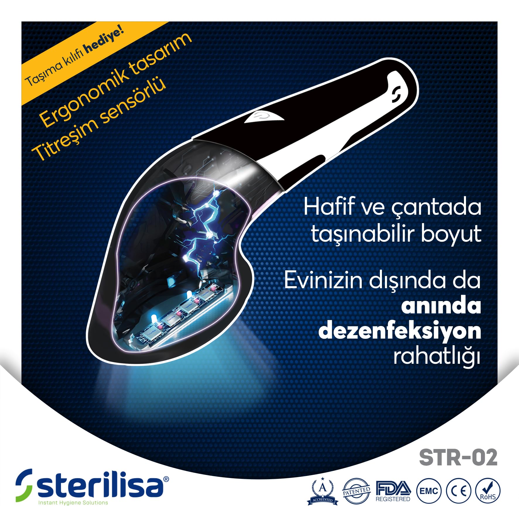 Dispositivo de limpieza por impacto Sterilisa Mini-Portátil