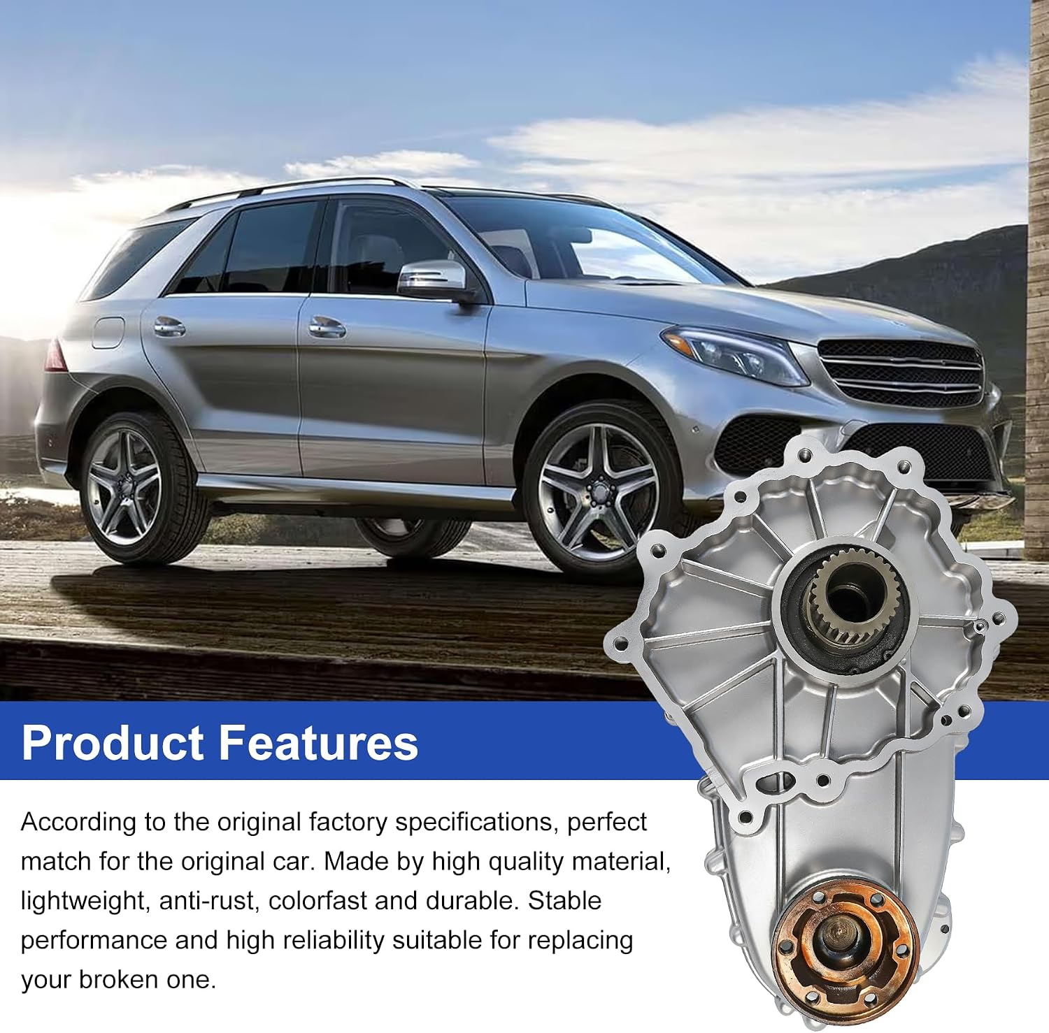 2512800700 2512803500 Transfer Case Assembly for Mercedes-Benz R280 R320 R350 R500 ML320 ML350 ML450 ML500 ML550 GL320 GL350 GL450 GL500 GL550 Gear Oil 75W-90 Replace 2512801200 2512800900 2512802100