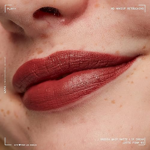 Miniatura 6 de NYX PROFESSIONAL MAKEUP Smooth Whip - Crema de labios mate, larga duración, hidratante, lápiz labial líquido vegano - Latte Foam (malva rosada)