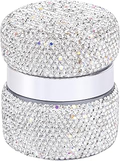 Framendino, Refillable Cream Jars Bling 1oz Empty Dispensing Box Airless Pump Jar for Makeup Travel