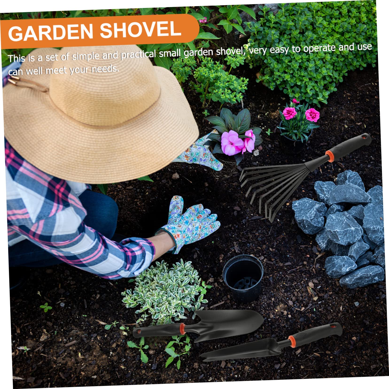 POPETPOP 5 Pièces Ensemble de Cinq pièces de Jardinage Outils Succulents kit de gazonnement Outillage de Jardin Outils de Jardin Pelle à Pelle Petite Pelle de Jardinage Pelle à Transplanter