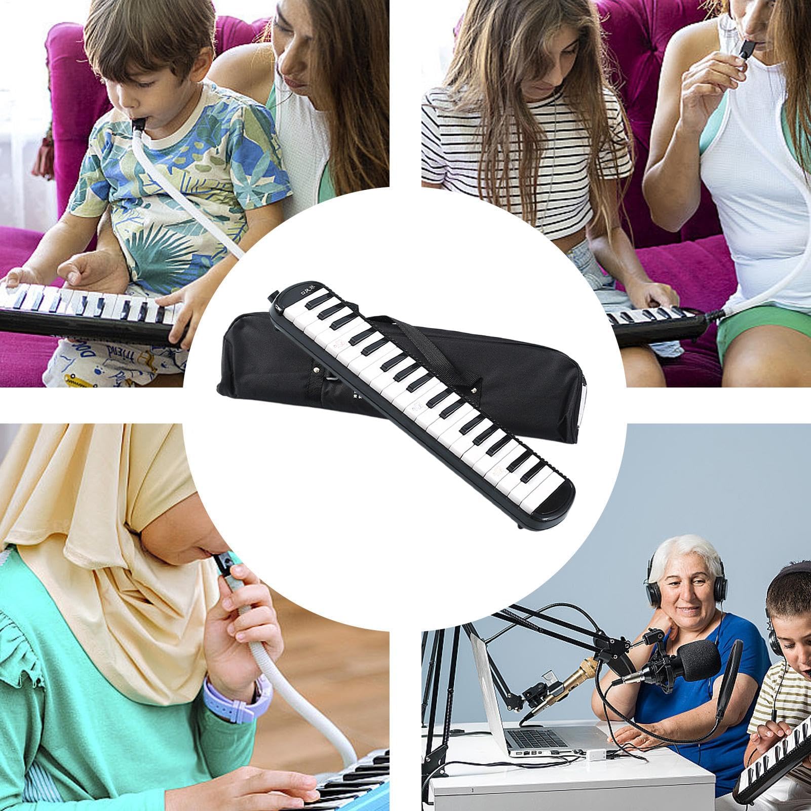 Melodica Instrumento musical, piano de teclado de aire de 32 teclas con bolsa de transporte para principiantes y profesionales, perfecto para educación musical y diversión