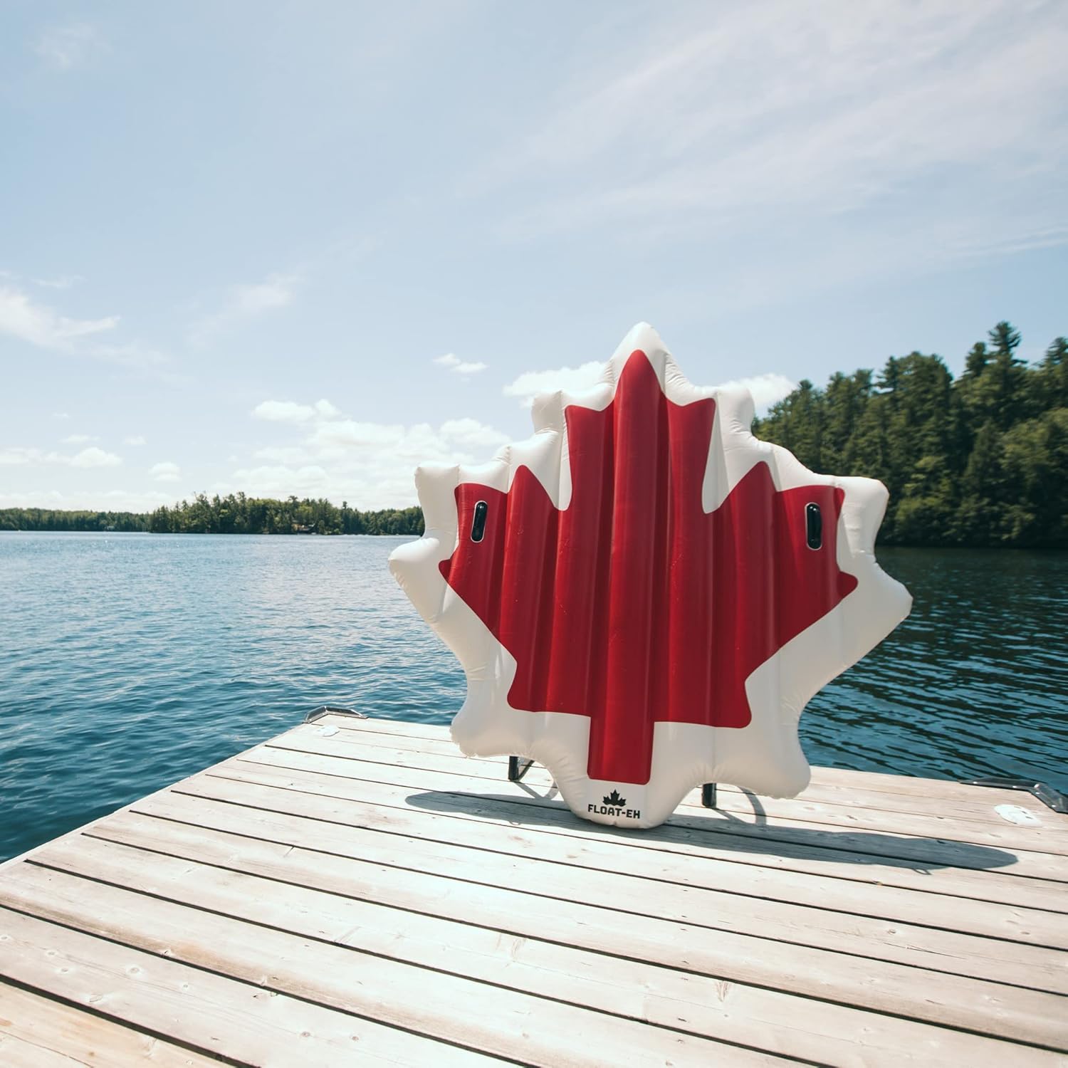 FLOAT-EH Maple Leaf Pool Float for Adults - Beach Floats are Thick, Durable, and Vinyl Designed - Lake Floaties Inspired by The North