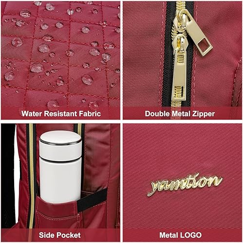 Miniatura 3 de YAMTION Mochila de 17 pulgadas para mujeres y adolescentes, mochila escolar TSA para laptop con USB para estudiantes universitarios, negocios,