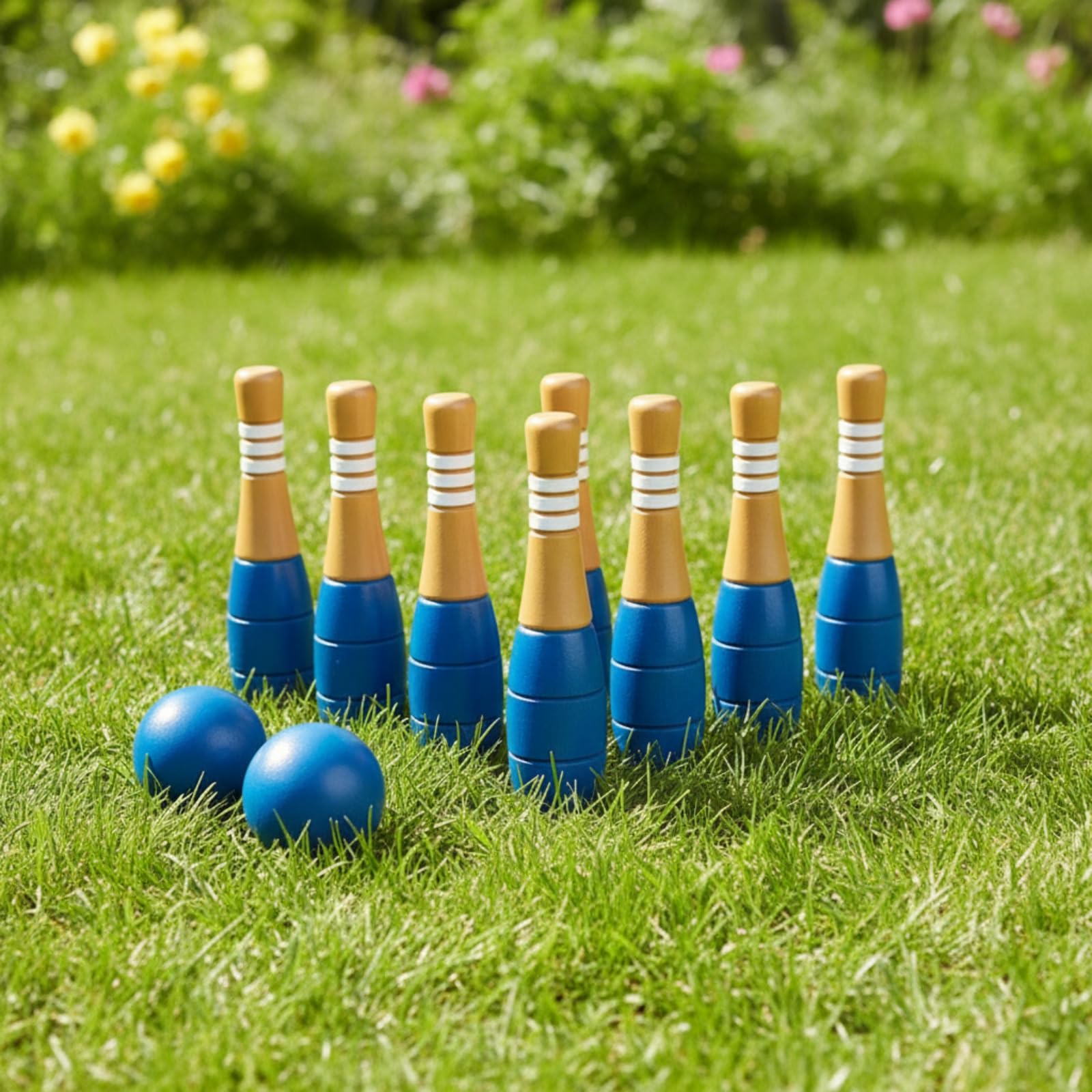 Jeu Bowling en Bois Coloré