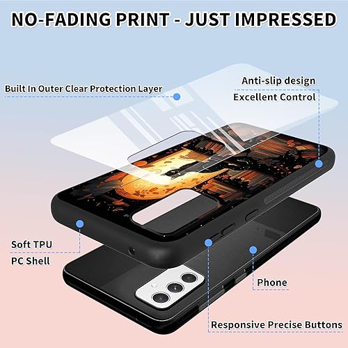 Miniatura 3 de Funda para Galaxy A32 5G con protector de pantalla + diseño de tema nocturno de hongos con función atril, funda para teléfono para Samsung Galaxy