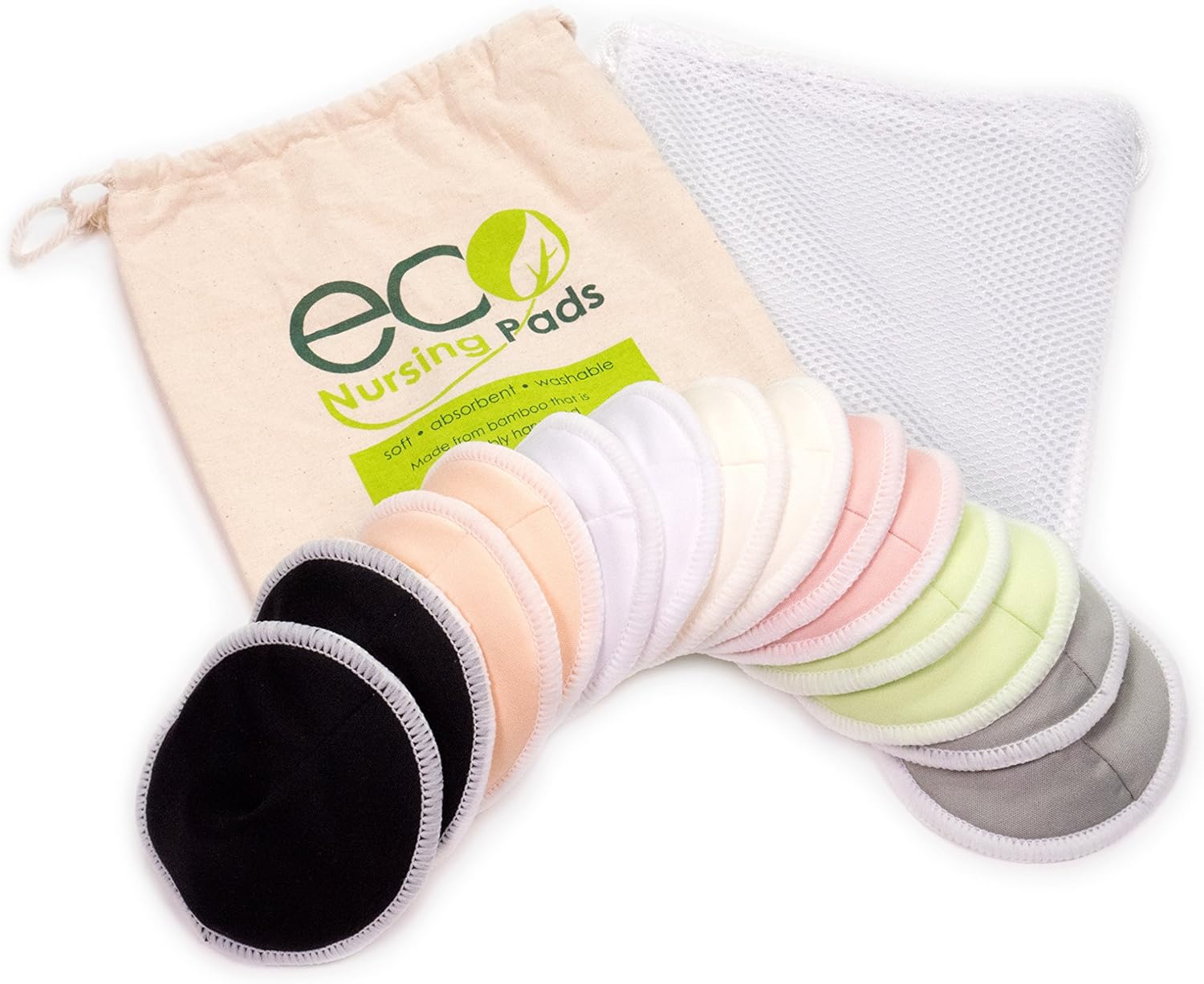 EcoNursingPads' Contoured Washable Reusable Bamboo Nursing Pads