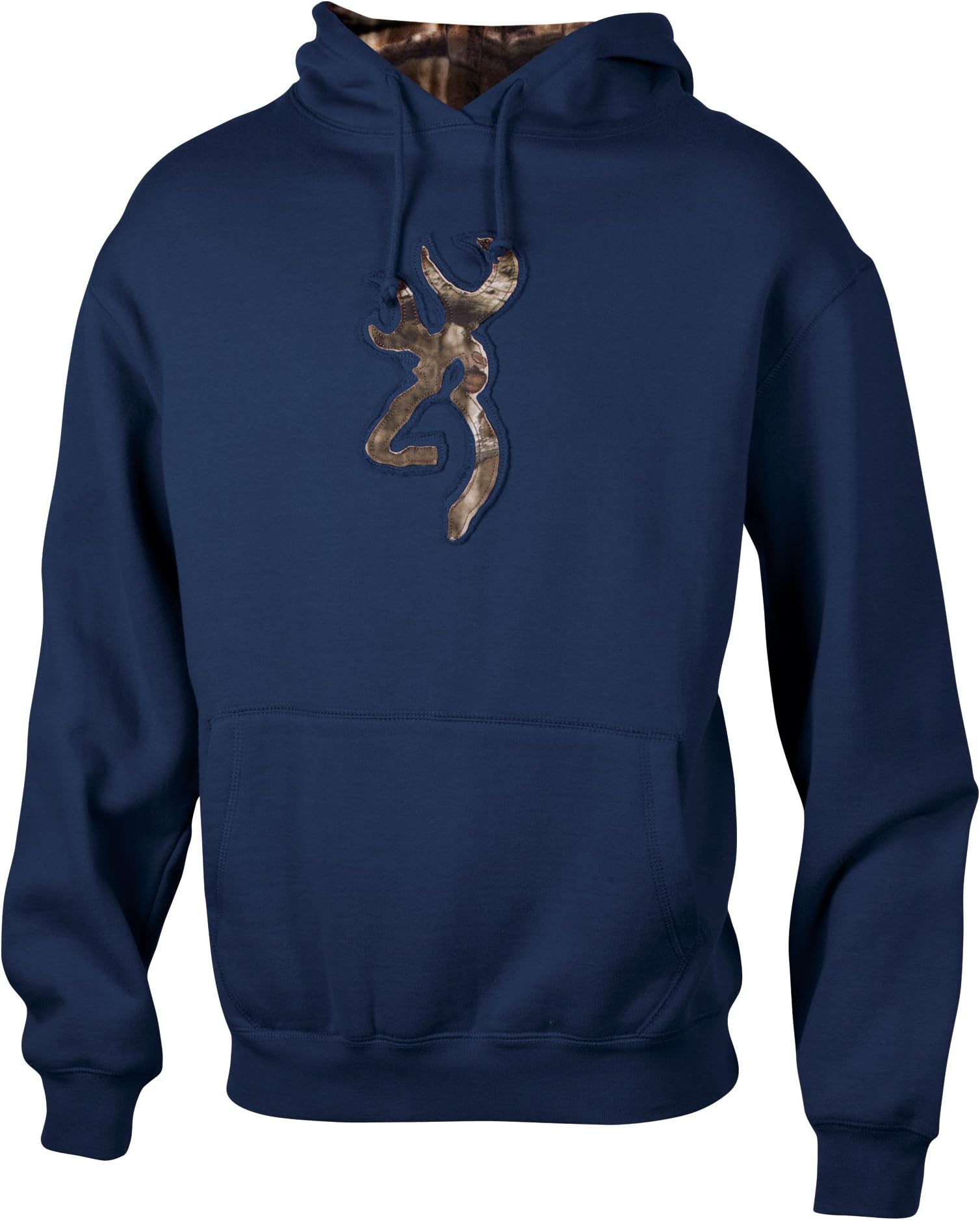 Browning Camo Buckmark Hoodie Sweatshirt Navy