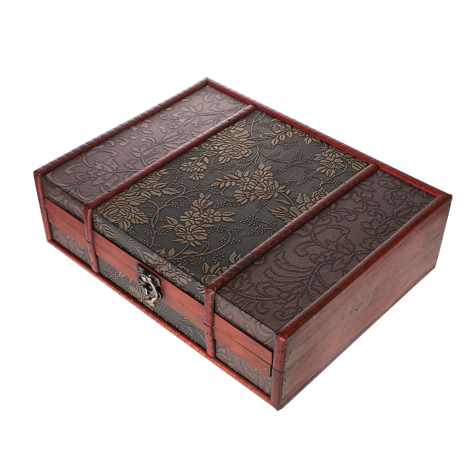 Boîte de rangement rétro en tissu pour ranger avec élégance bijoux et documents