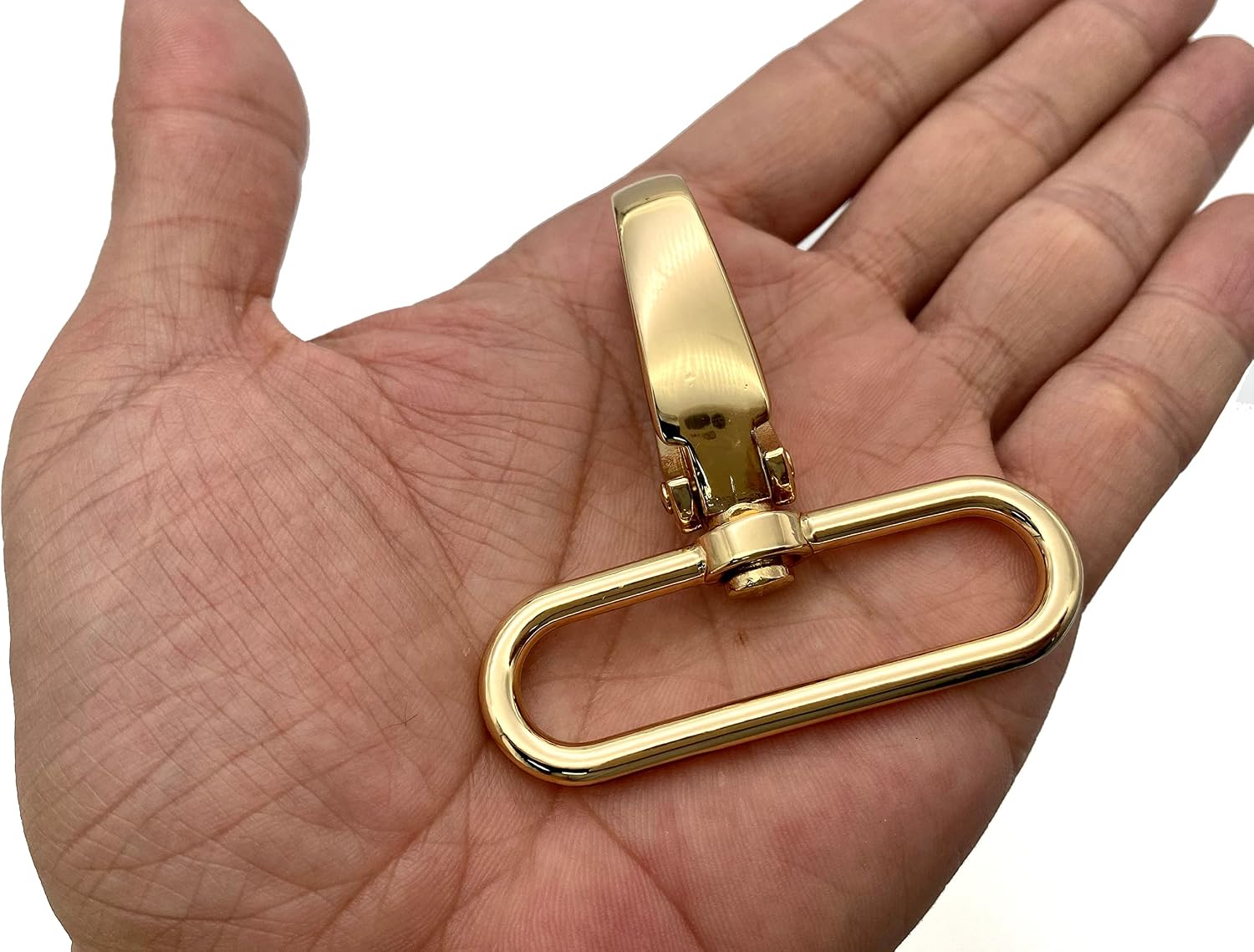 3dancraftit Push Gate Swivel Snap Hooks Lanyards Clasp Clips Lobster Clasps Hook zinc alloying 2 inch / 50mm (Eye Size) 6 Pieces Gold T21