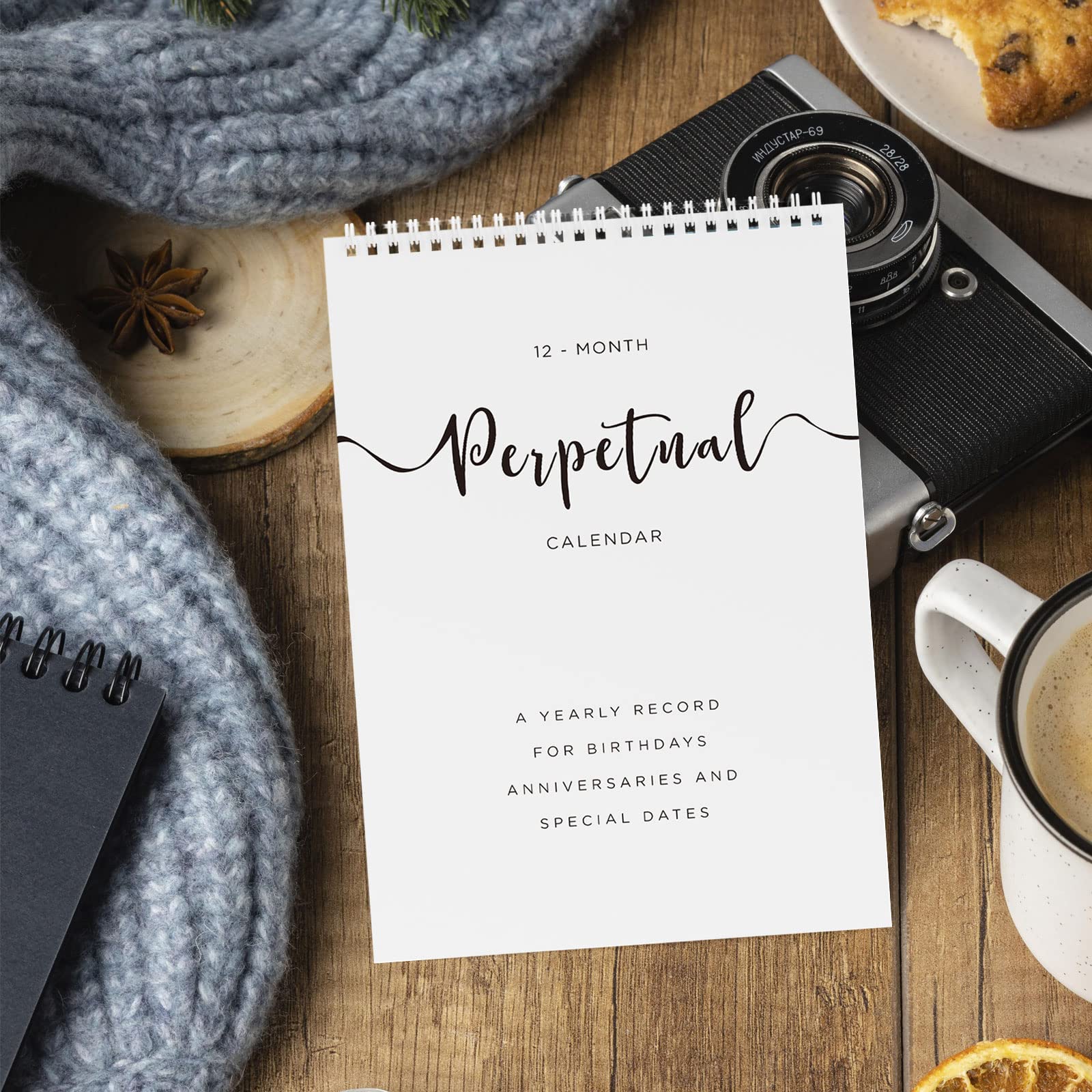 Perpetual Calendar,12 Month Hanging Flip Design Calendar for Remember Important Dates 6"x9" Minimalist Monthly and Daily Wall Hanging Planner Organizer for Birthdays Anniversaries Special Days - Image 4