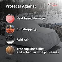 Vista 3 de Compatible con funda de coche resistente a la intemperie 2017 Ford Shelby GT Coupé 2 puertas – Exterior e interior – Protege del agua, la nieve