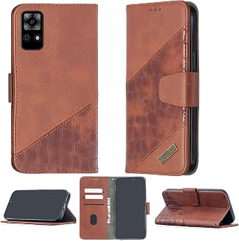 bojioderf Case Compatible for PCD P65 US Bengal Phone Case Cover Flip Stand Cover Stitching Style Wallet Case Brown