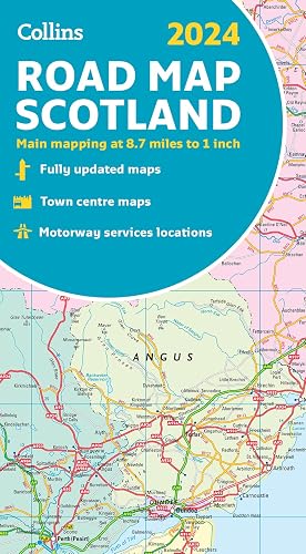 2024 Collins Road Map of Scotland: Folded Road Map (Collins Road Atlas)