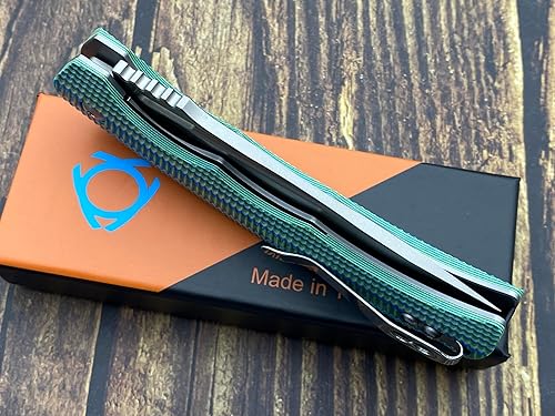 Miniatura 9 de TWO SUN Sixleaf Cuchillo Plegable Con Hoja VG-10 Mango G10 SL-01-Azul