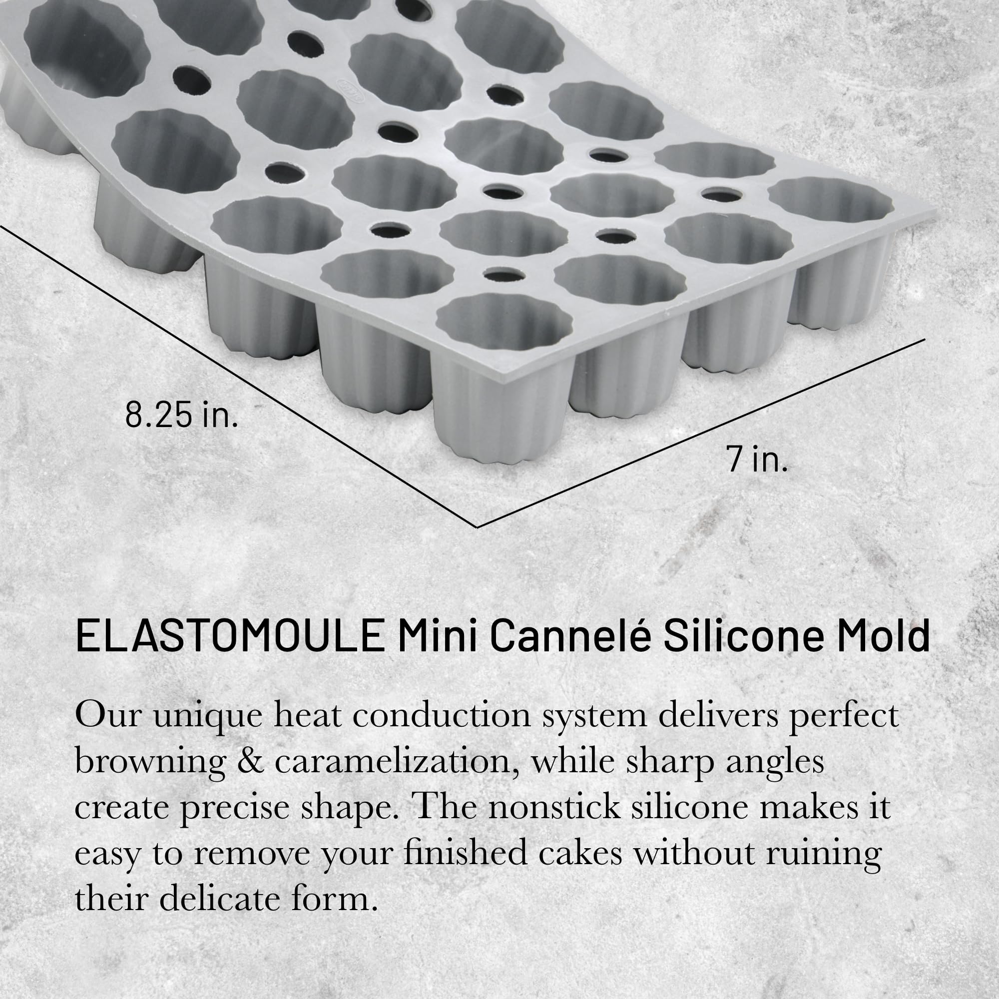 Amazon.com: de Buyer ELASTOMOULE Mini-Cannele Silicone Mold