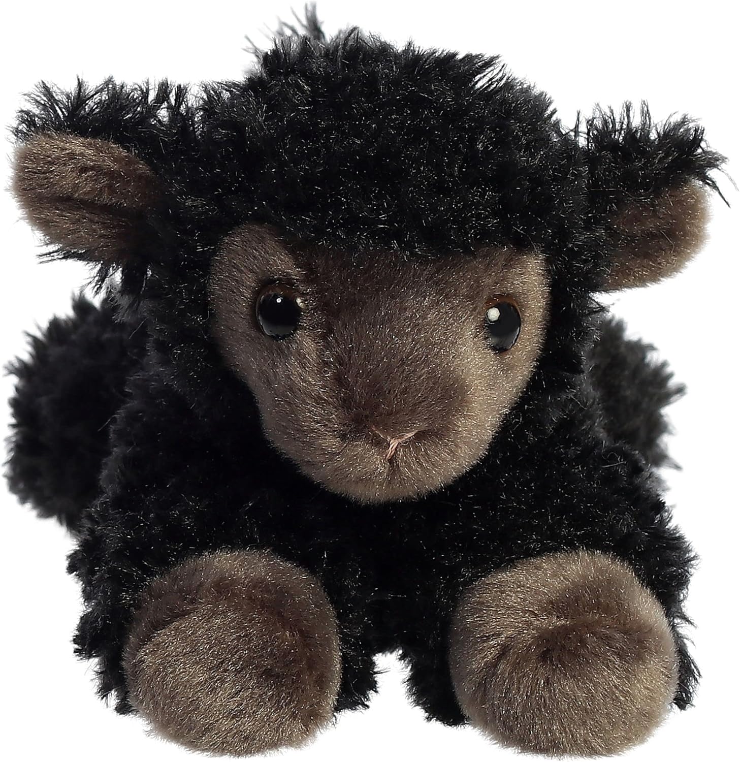Aurora® Adorable Mini Flopsie™ Ebony Lamb™ Stuffed Animal - Playful Ease - Timeless Companions - Black 8 Inches