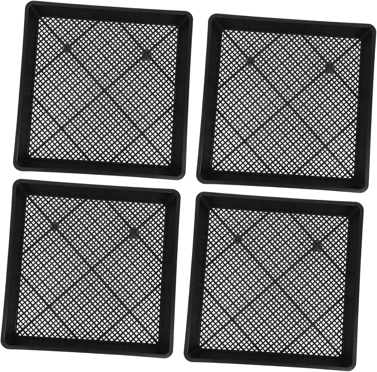 MERRYHAPY 4pcs Trays for Indoor Gardening Flat Germination Plates Optimal Drainage Multi-use Plant Grow Tray for Beans Tomatoes and Peppers