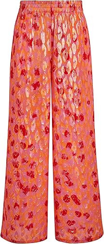 Vilebrequin, Pantalón Grande De Seda para Mujer New Leopard
