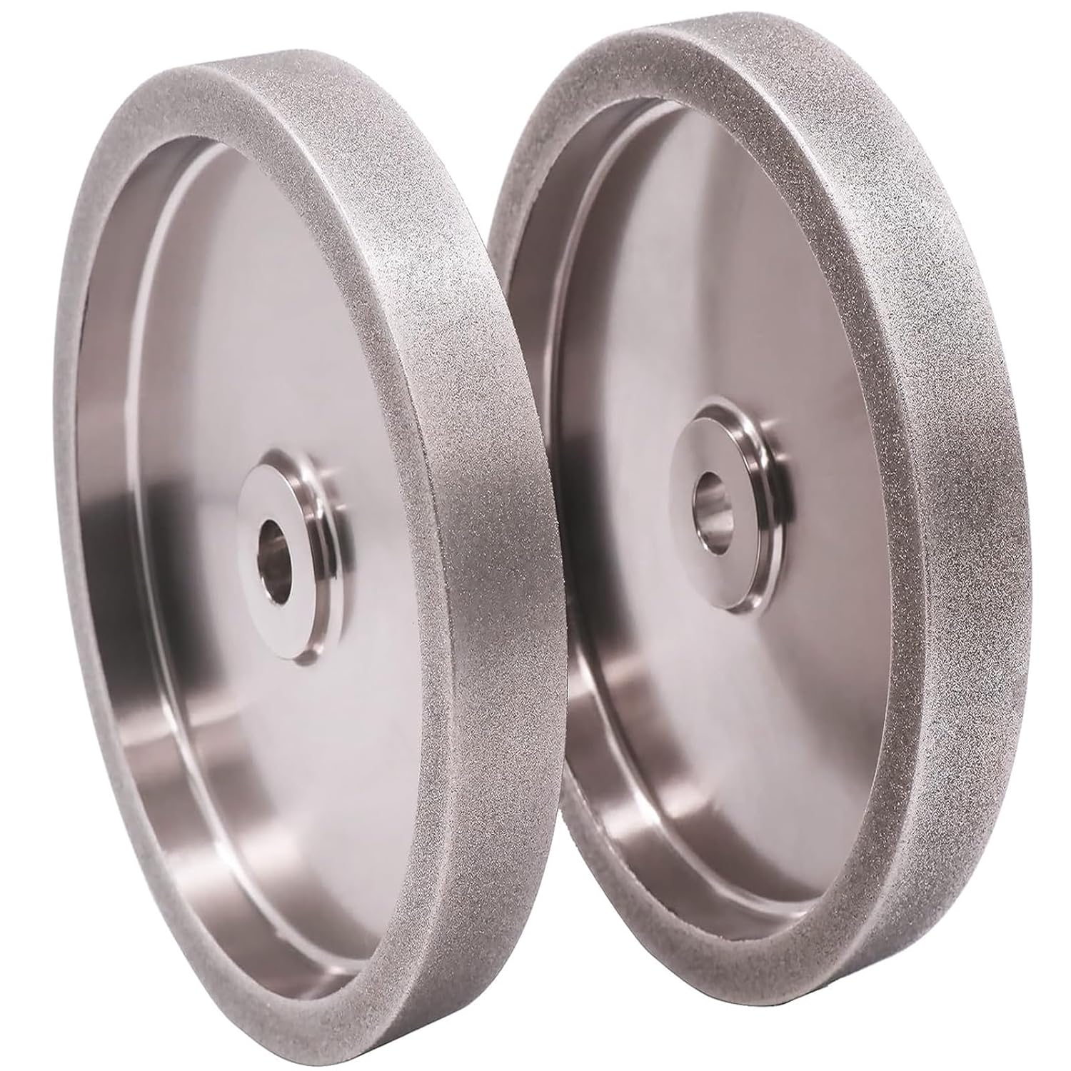 8 inch CBN Grinding Wheel Set 180 & 80 Grit，1" Wide，5/8" Arbor， Aluminum Body，for Sharpening High Speed Steel Tools Woodturning Tools，for All Kinds of 8 inch Bench Grinders