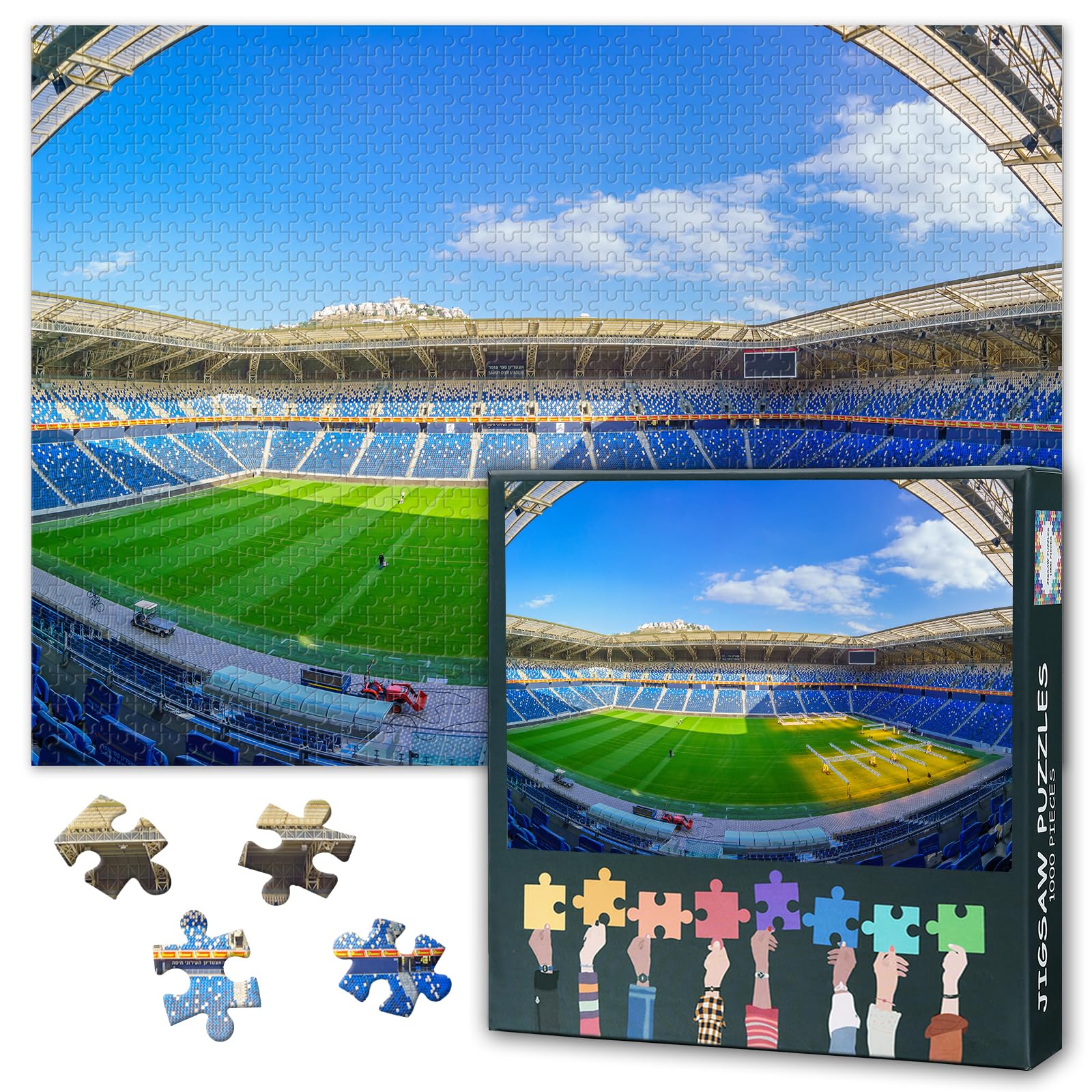 TISHIRON 1000 Piece Puzzle for Adults-Football Stadium Puzzle-Ofer Stadium — image 1