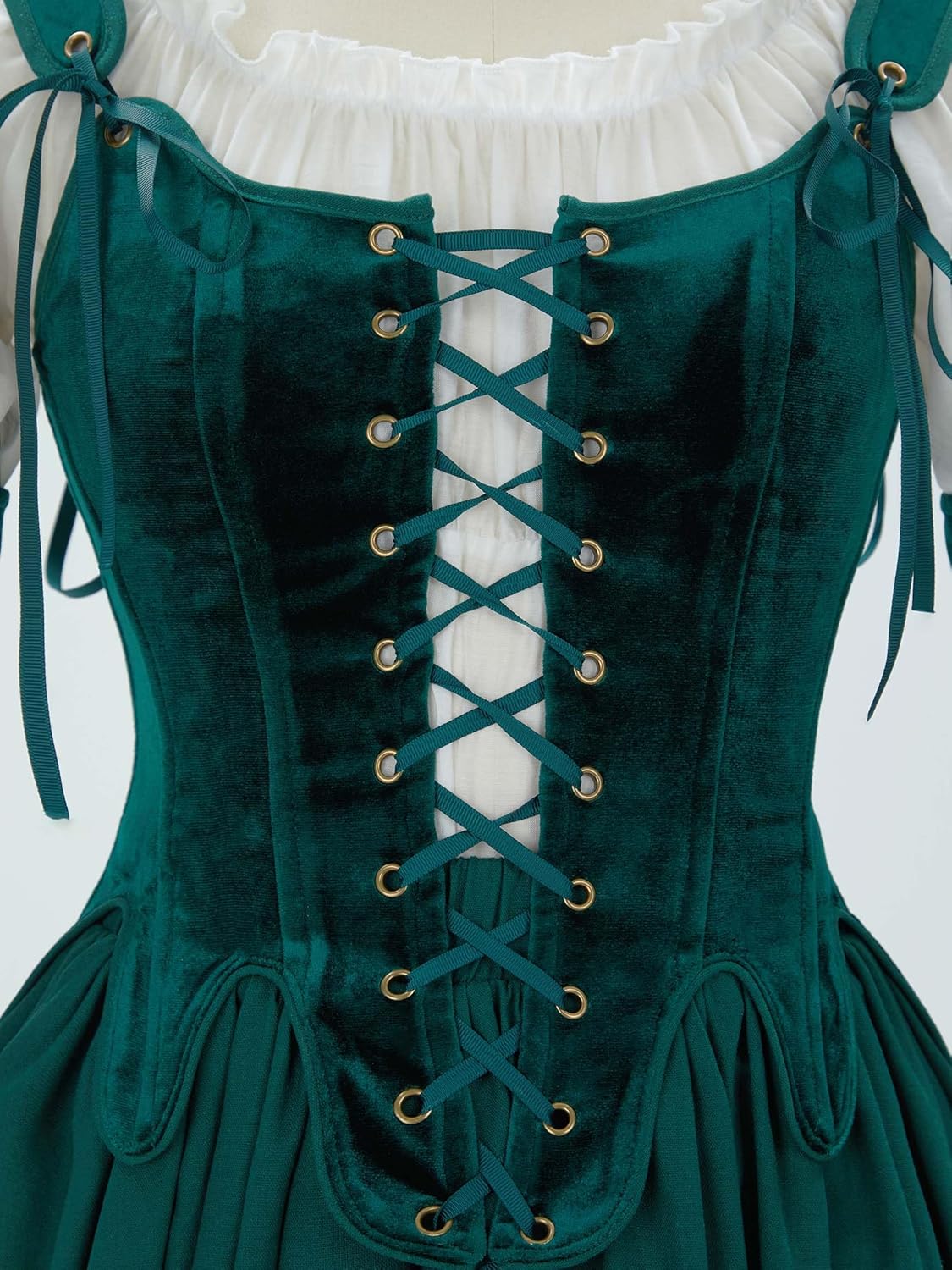 Medieval Renaissance Dress Set Holloween Retro Medieval Costume Elf Dress - Image 9