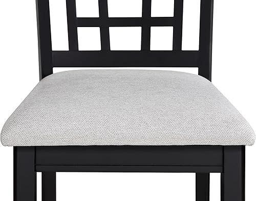 Miniatura 6 de 2pc Counter Height Upholstered Pub Chairs Dining Room Wooden Solid Wood Furniture Table & Seating Chair Sets Kitchen,Gray